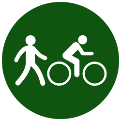 icon pedestrain and cyclists